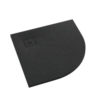 Schedline Protos Black Stone Brodzik półokrągły 90 x 90 x 3,5 cm 