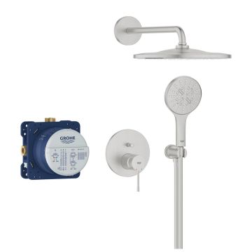 Grohe Essence Zestaw prysznicowy podtynkowy z deszczownicą Rainshower Mono 310, stal nierdzewna