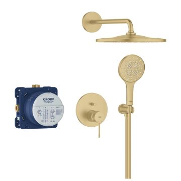 Grohe Essence Zestaw prysznicowy podtynkowy z deszczownicą Rainshower Mono 310, brushed cool sunrise