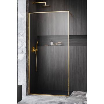 Radaway Modo F II Walk-in Ścianka Prysznicowa 90 cm złoty