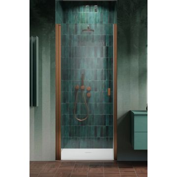 Radaway Nes Brushed Copper DWJ I Drzwi wnękowe 70 cm lewe