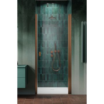 Radaway Nes Brushed Copper DWJ I Drzwi wnękowe 100 cm prawe