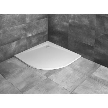 Radaway Kyntos A Brodzik konglomeratowy 100 x 100 cm, półokrągły biały
