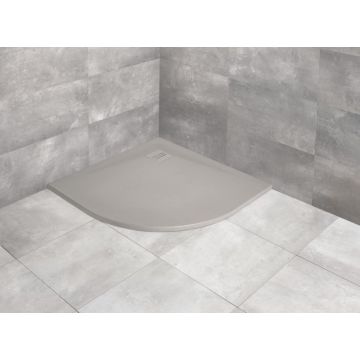 Radaway Kyntos A Brodzik konglomeratowy 90 x 90 cm, półokrągły cemento