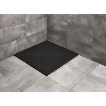 Radaway Kyntos C Brodzik konglomeratowy 100 x 100 cm, kwadratowy czarny