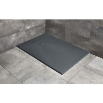Radaway Kyntos F Brodzik konglomeratowy 180 x 80 cm, prostokątny antracytowy