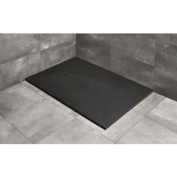 Radaway Kyntos F Brodzik konglomeratowy 180 x 90 cm, prostokątny czarny