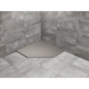 Radaway Kyntos PT Brodzik konglomeratowy 80 x 80 cm, pięciokątny cemento
