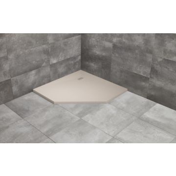 Radaway Kyntos PT Brodzik konglomeratowy 80 x 80 cm, pięciokątny kaszmirowy